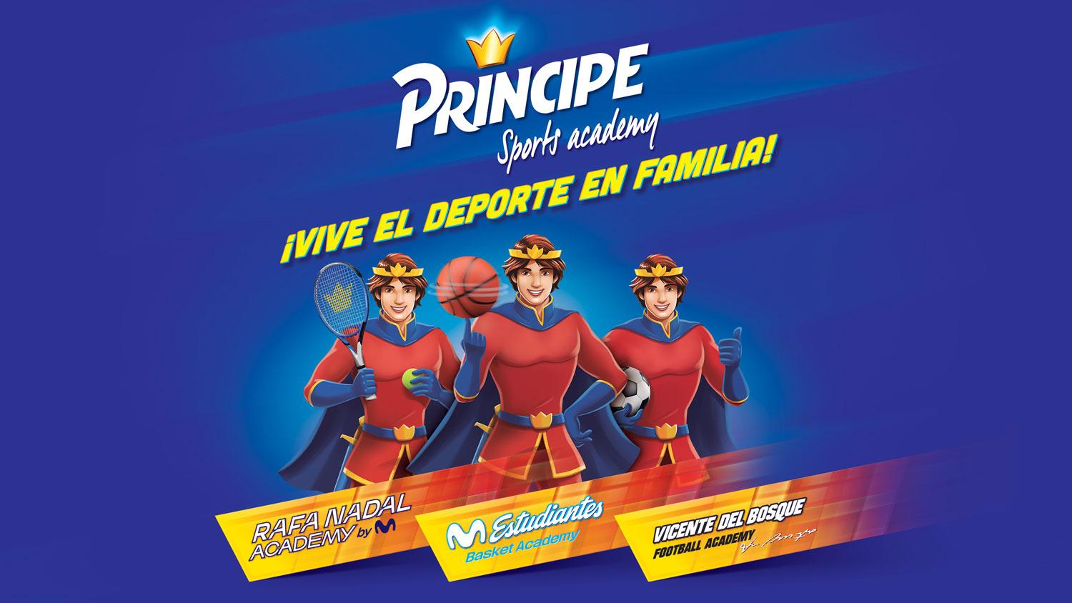 Príncipe crea Príncipe Sports Academy para fomentar un estilo de vida activo con el apoyo de Vicente Del Bosque Football Academy, Rafa Nadal Academy by Movistar y Movistar Estudiantes Academy”
